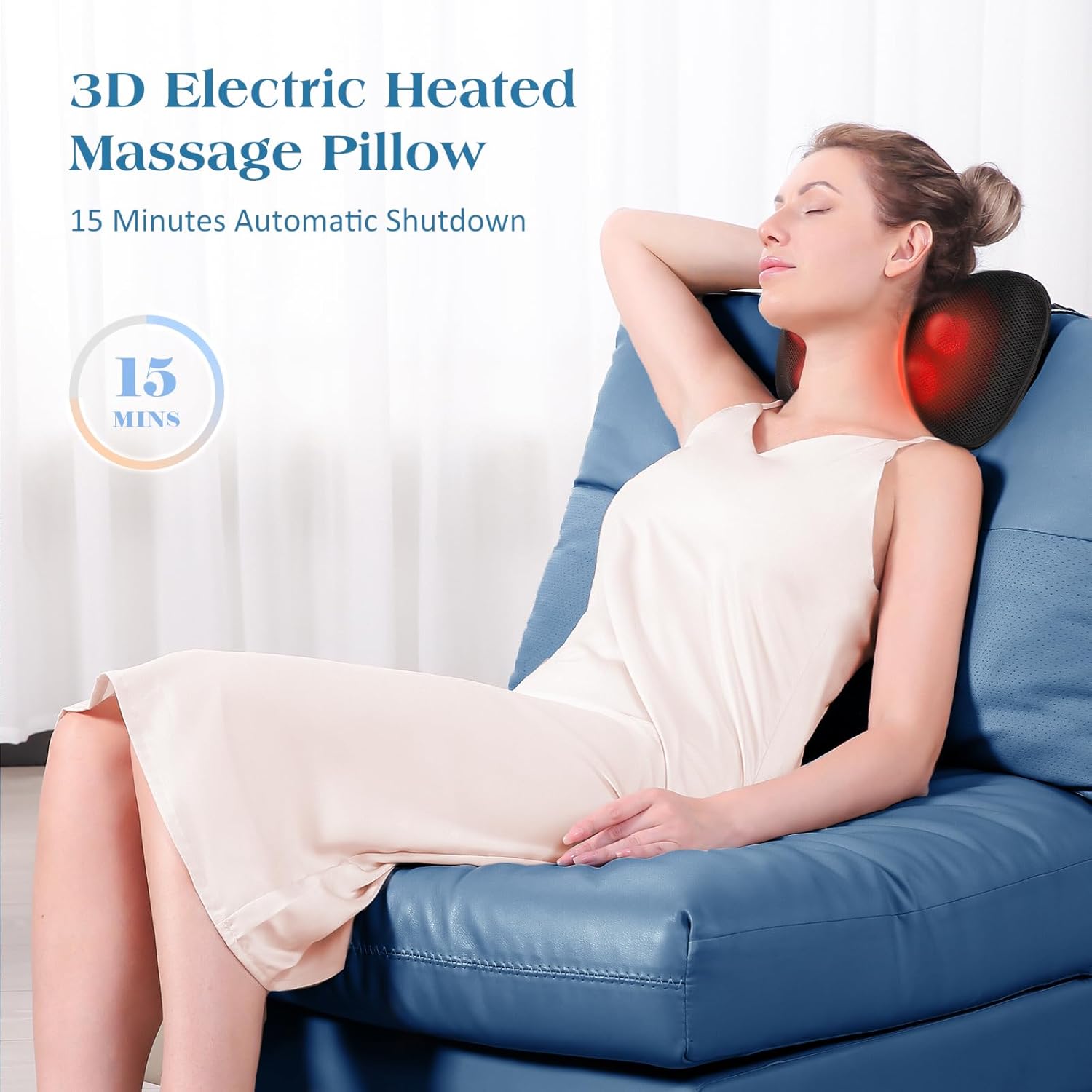 Detalle 2 de CURECURE Cojín masajeador Shiatsu 3D 15 min