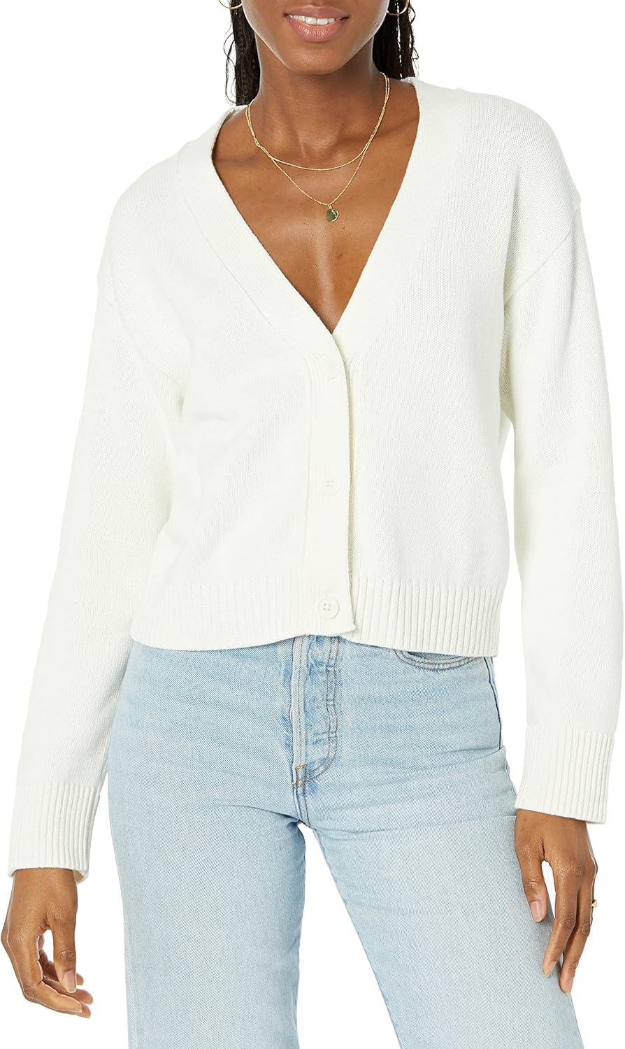 Thumbnail 4 de Amazon Essentials Damen Kurzer Cardigan mit V-Ausschnitt und Knopfleiste