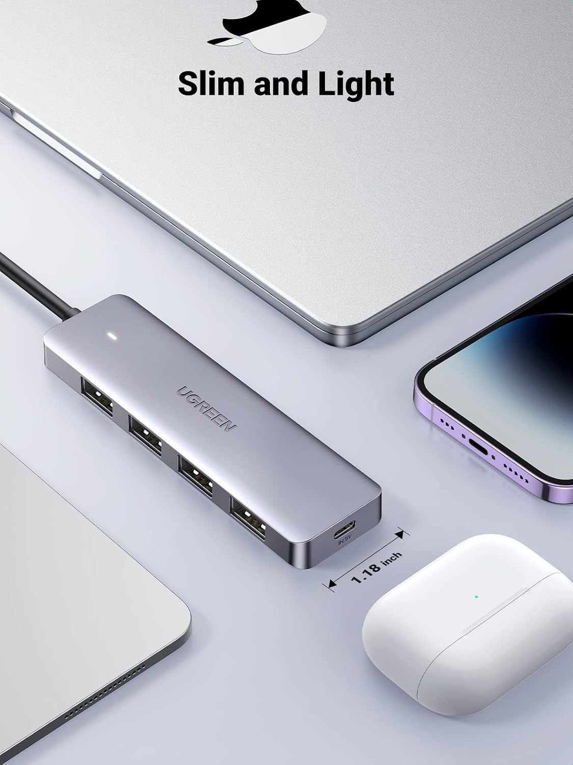 Thumbnail 4 de UGREEN USB C Hub 4‑Port 5Gbps 60cm