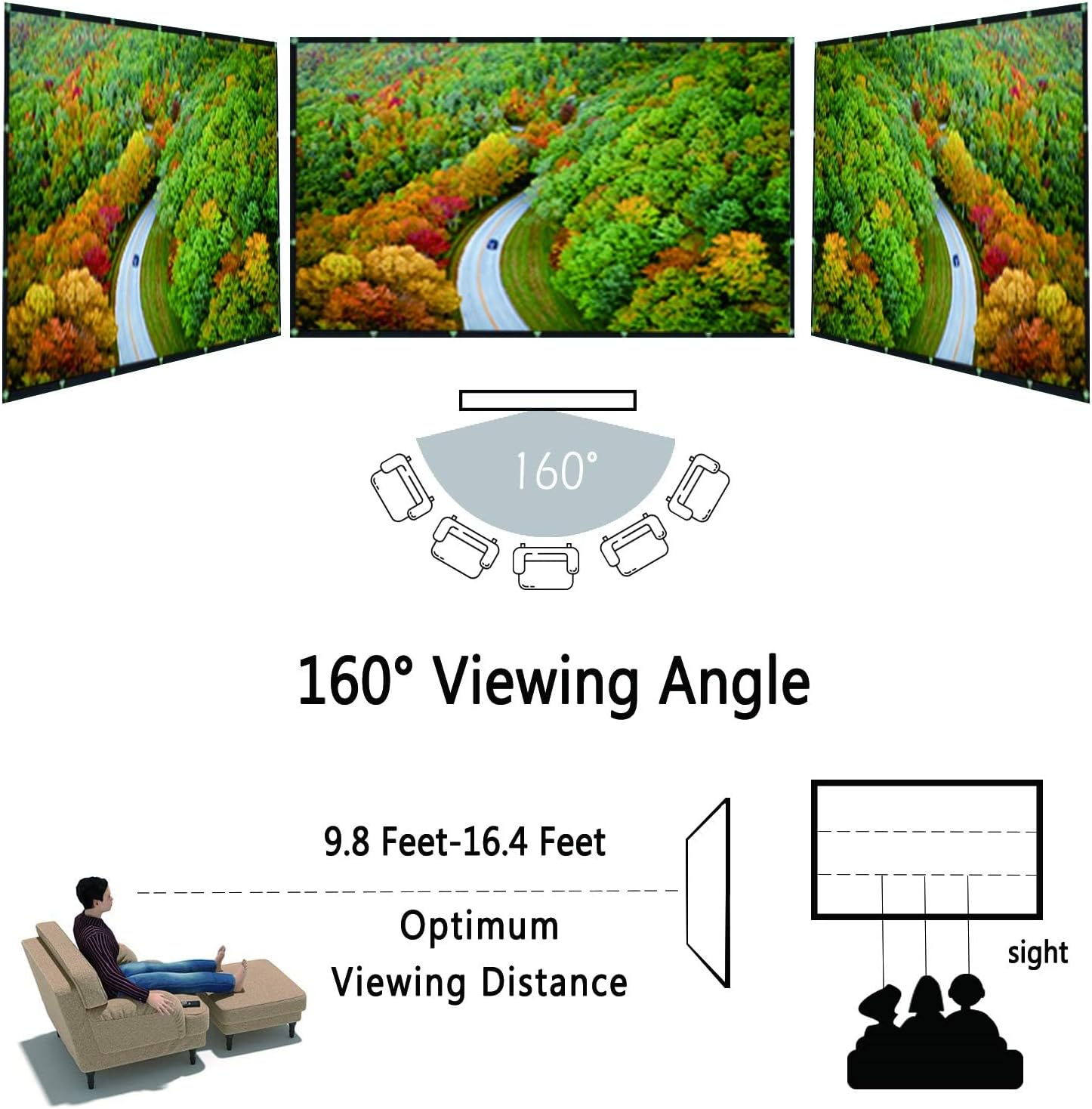 Thumbnail 1 de OWill Pantalla Proyector 120" HD Plegable para Cine 🎥