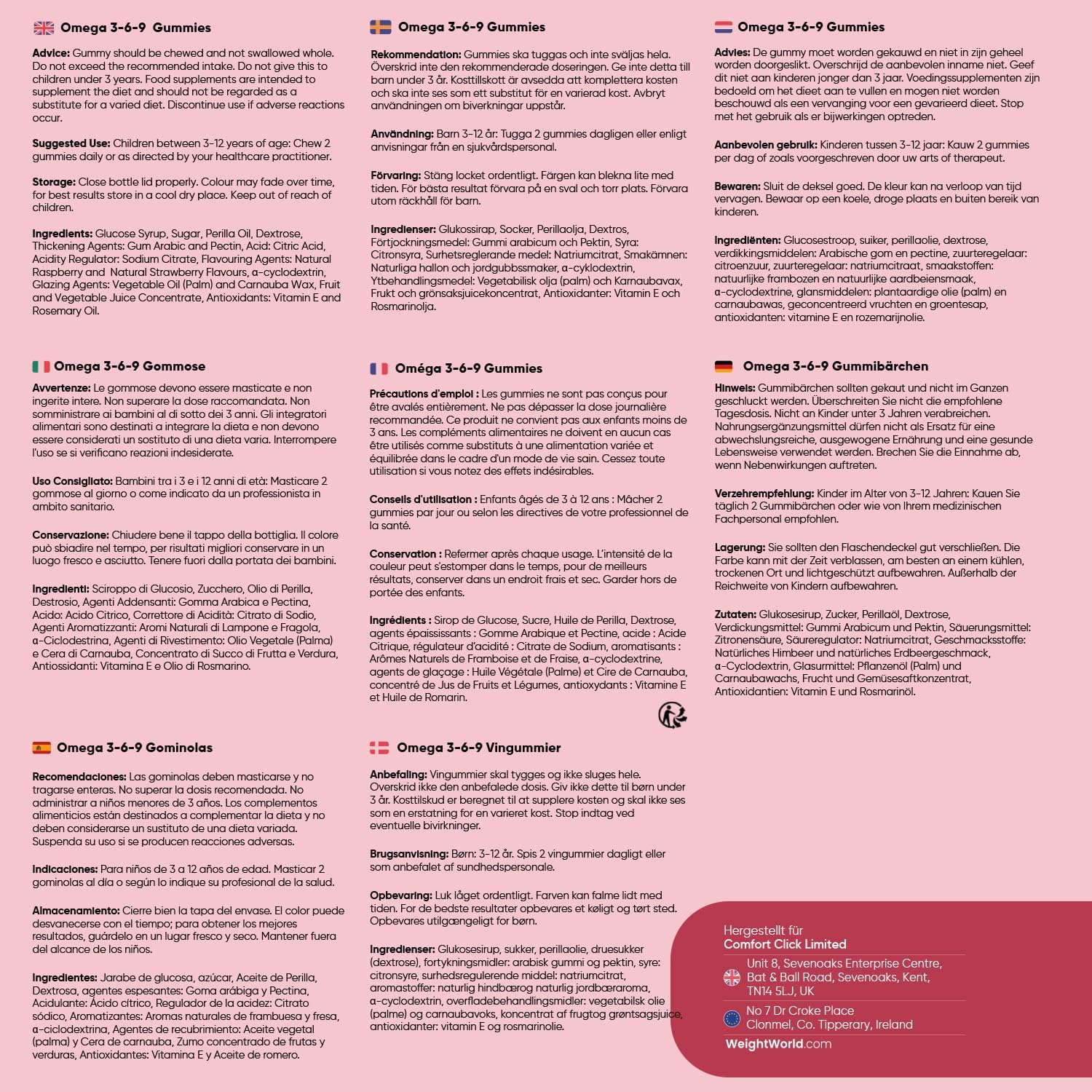 Thumbnail 4 de maxmedix Omega 3 6 9 Gummibärchen für Kinder (120 vegane Gummies, 400 mg Perillaöl) – Erdbeere & Himbeere