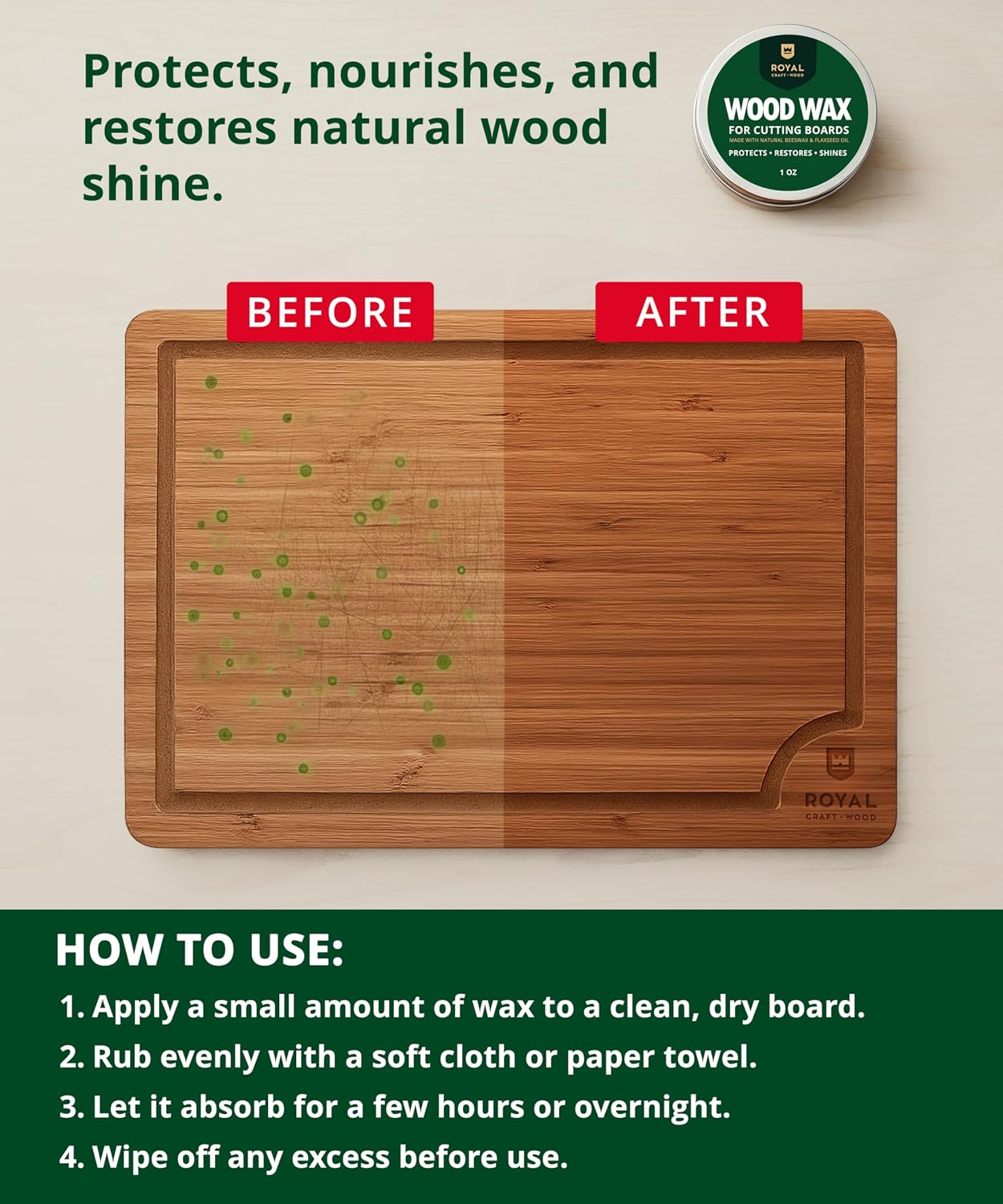 Thumbnail 6 de ROYAL CRAFT WOOD Bamboo Cutting Board Set 3 🍽