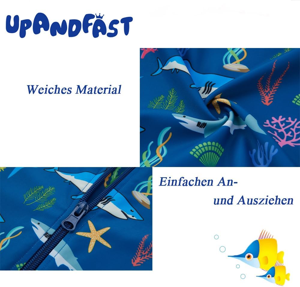 Thumbnail 6 de upandfast Baby Badeanzug mit Schrägem Reißverschluss – UPF 50+ für Jungen und Mädchen