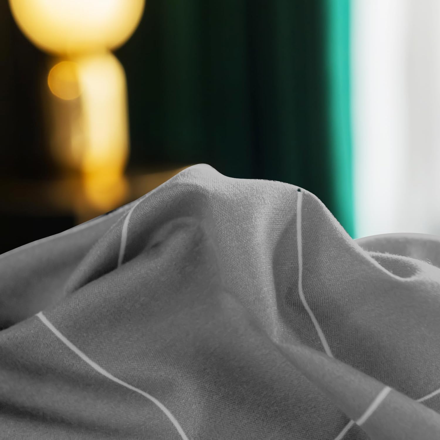 Detalle de Lazzaro King Size Duvet Cover Set (Premium Microfibre, Reversible) with Zipper Closure