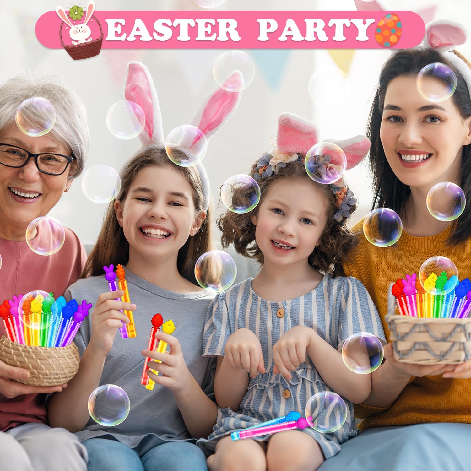 Thumbnail 4 de Easter Mini Bubbles Wands 20-Pack