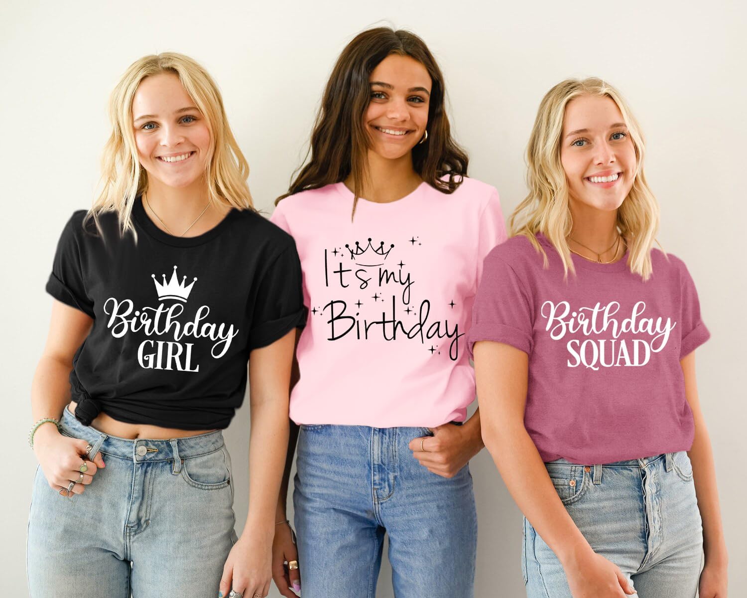 Thumbnail 3 de Qskall Birthday T Shirt for Women – It's My Birthday Squad Tee