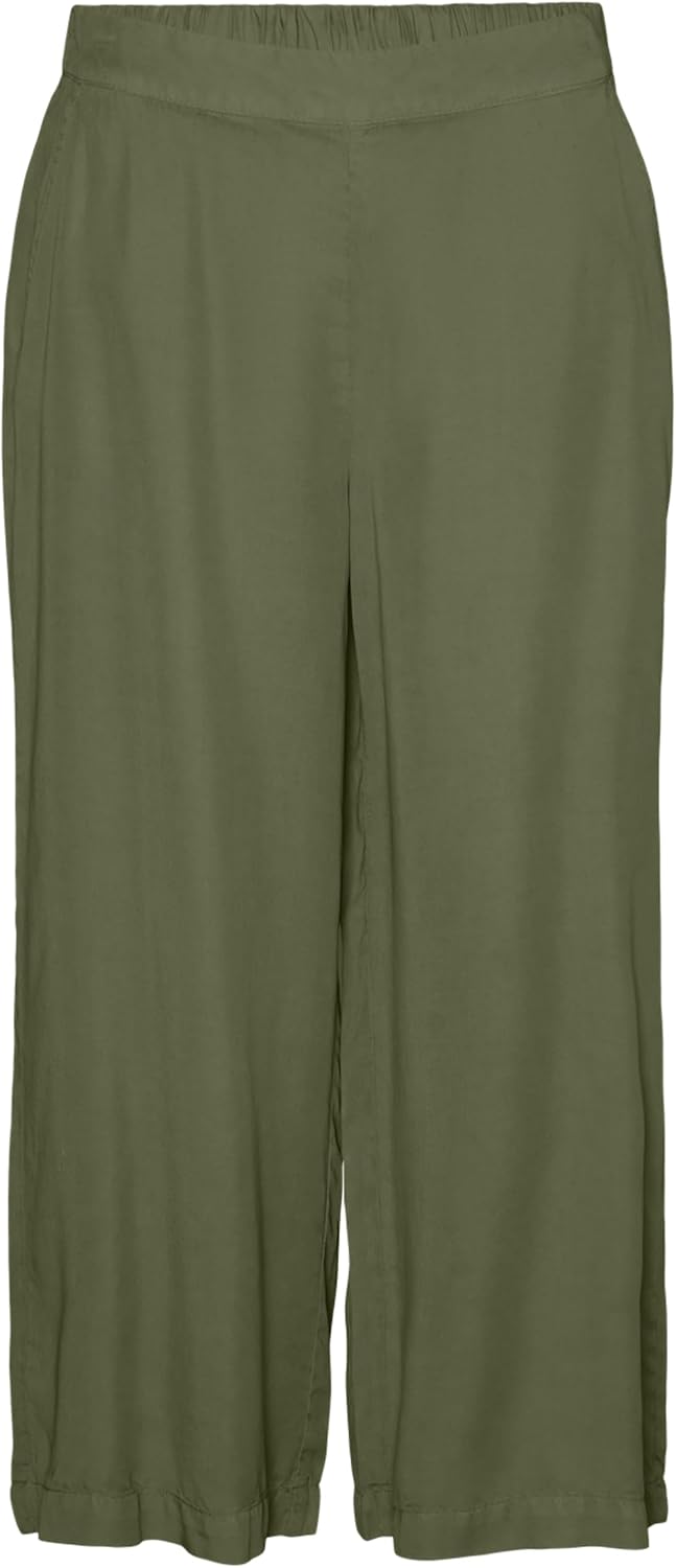 Detalle de VERO MODA Damen Culotte Hose mit elastischem Bund und weitem Bein