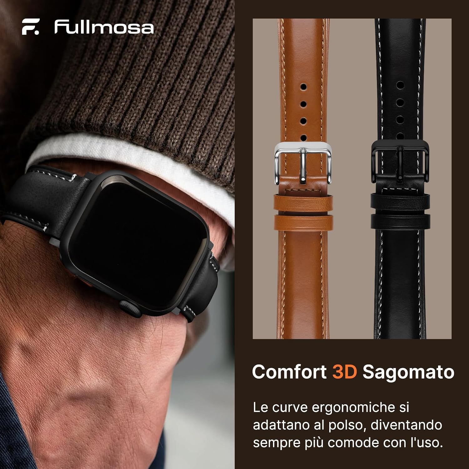 Thumbnail 2 de Fullmosa cinturino vera pelle per Apple Watch 2