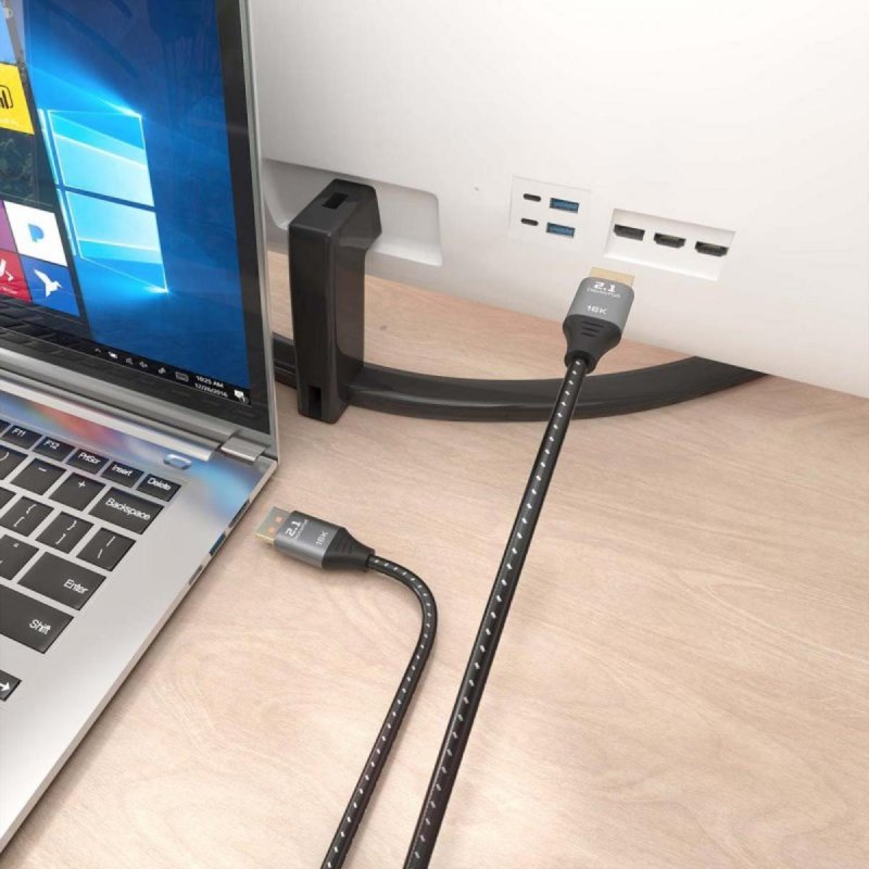 Detalle de Cable DisplayPort Aisens A158-0902 2.1 80 Gbps – 1,5 m, Negro