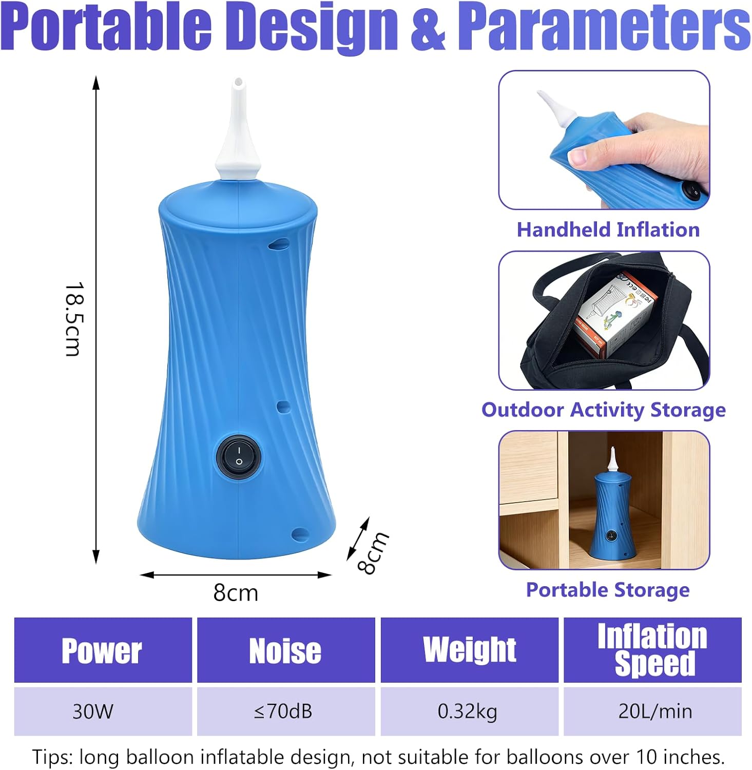 Thumbnail 2 de YEPVIE Electric Balloon Pump UK: Portable Dual-Mode Inflator with 6 Balloon Arch Kits