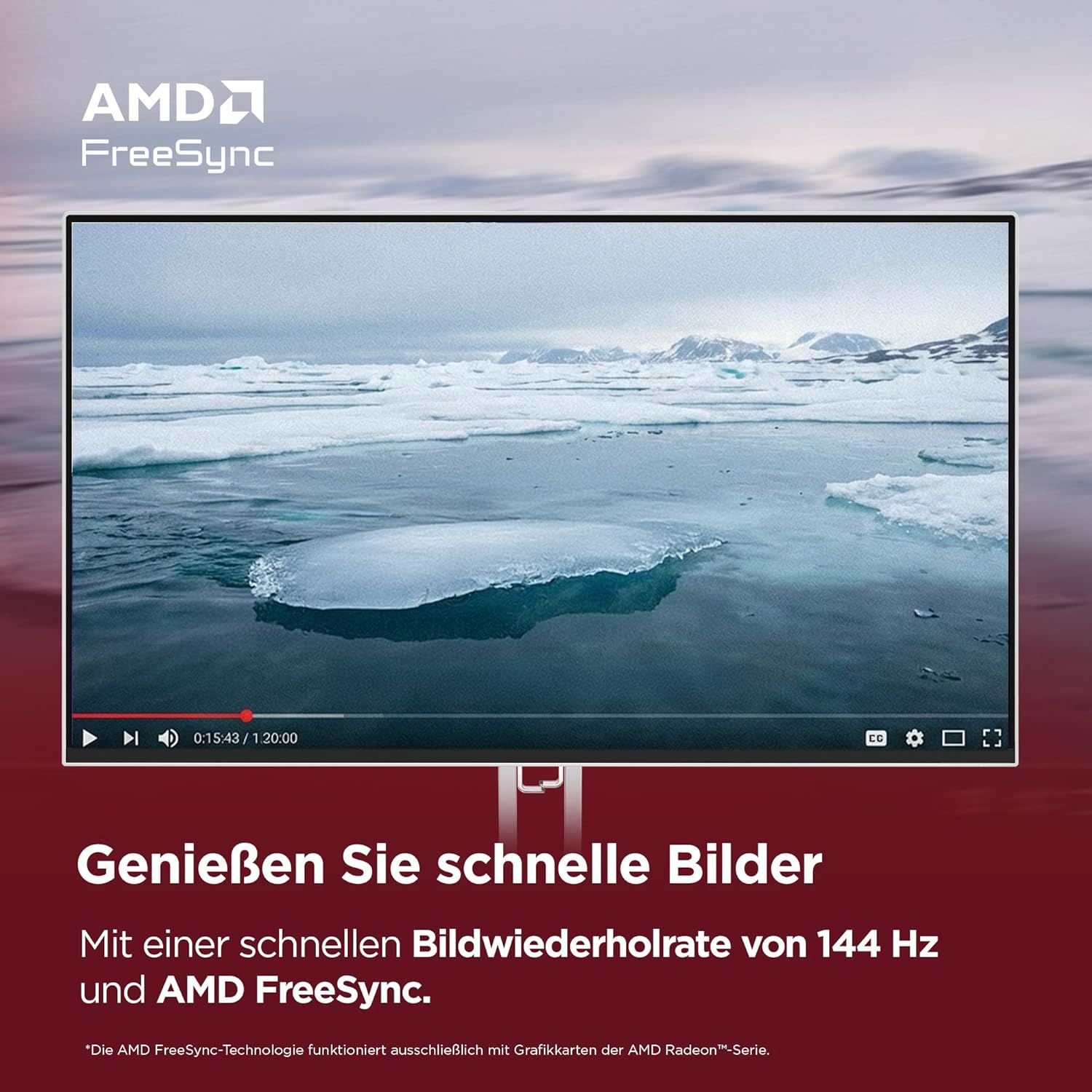 Detalle 2 de Lenovo L24-4C – 24" Full HD Monitor mit 144 Hz, 1 ms Reaktionszeit und AMD FreeSync
