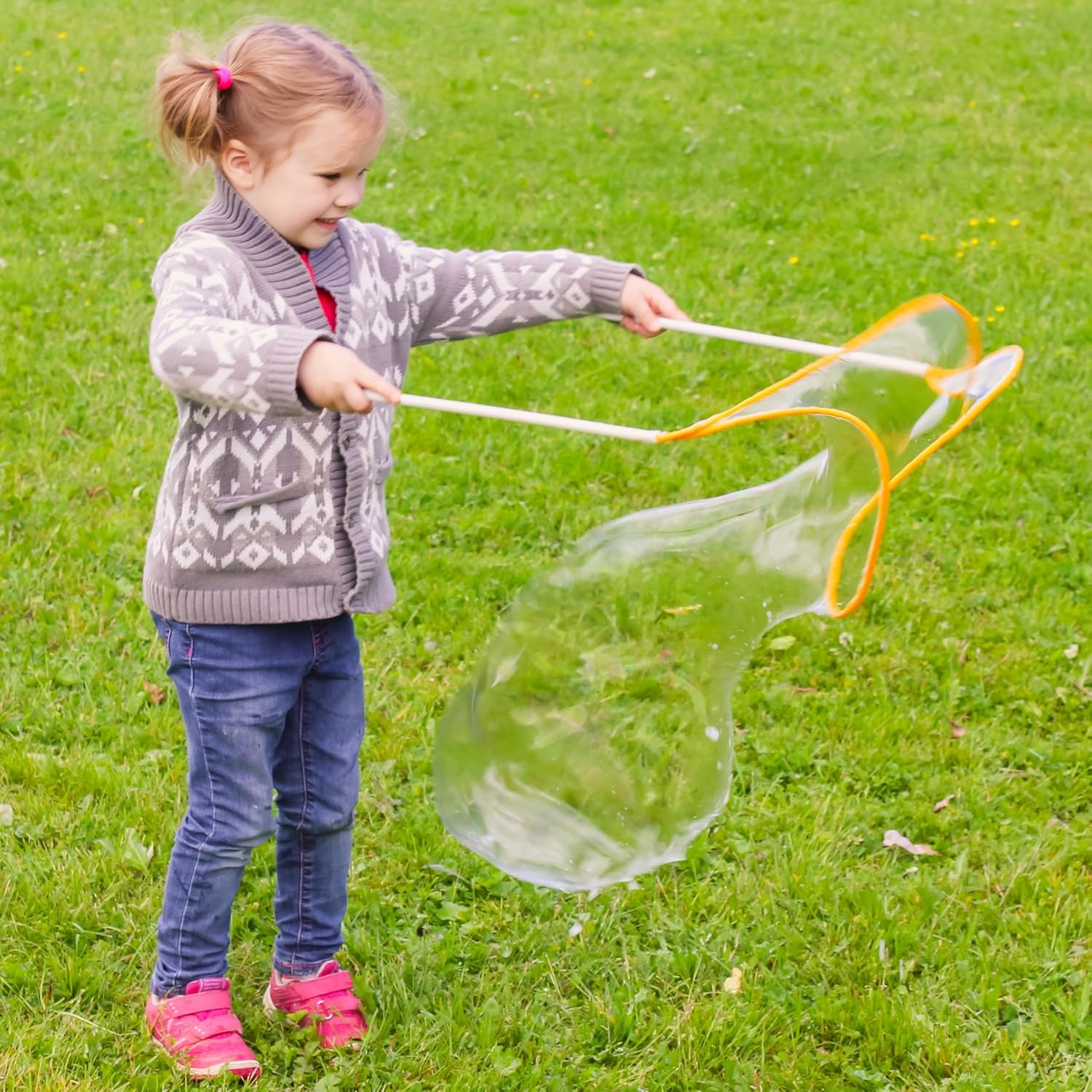 Thumbnail 5 de Bubble Brothers Riesenseifenblasen-Set (3 Holz-Seifenblasenstäbe, 50 cm) mit Konzentrat