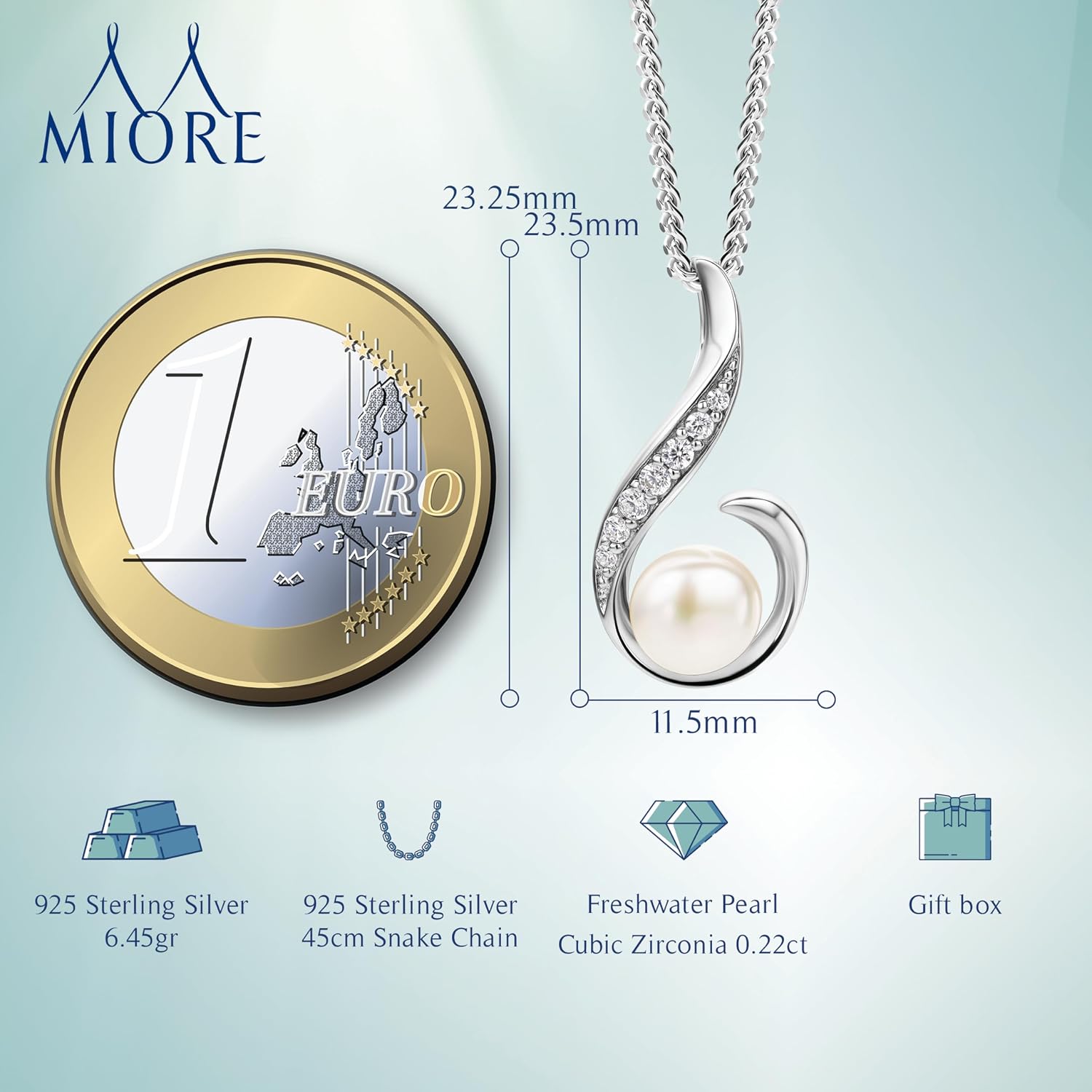 Thumbnail 2 de Miore MSAE011N catenina argento 45cm