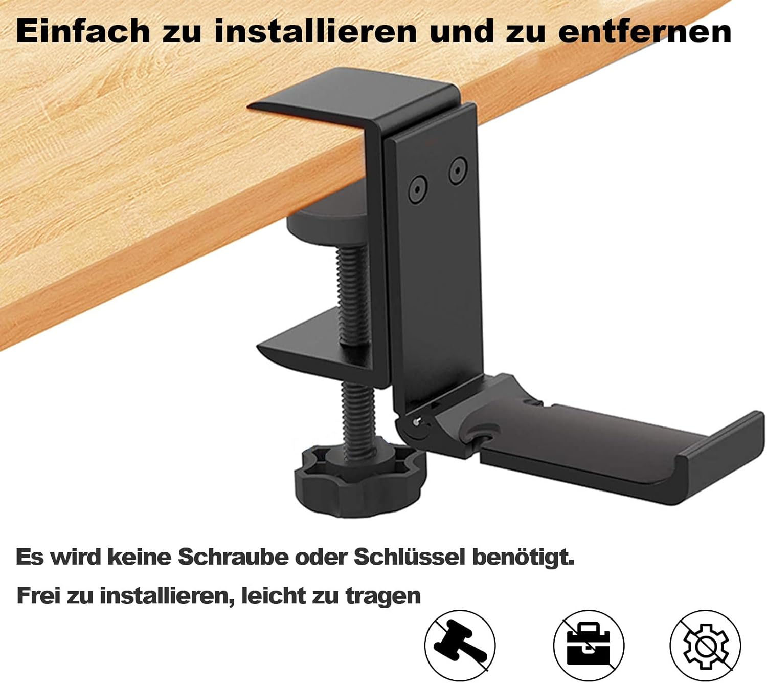 Thumbnail 2 de tempsnug Kopfhörerständer – Faltbarer Gaming-Headset-Ständer mit verstellbarer Klemme für alle Headsets