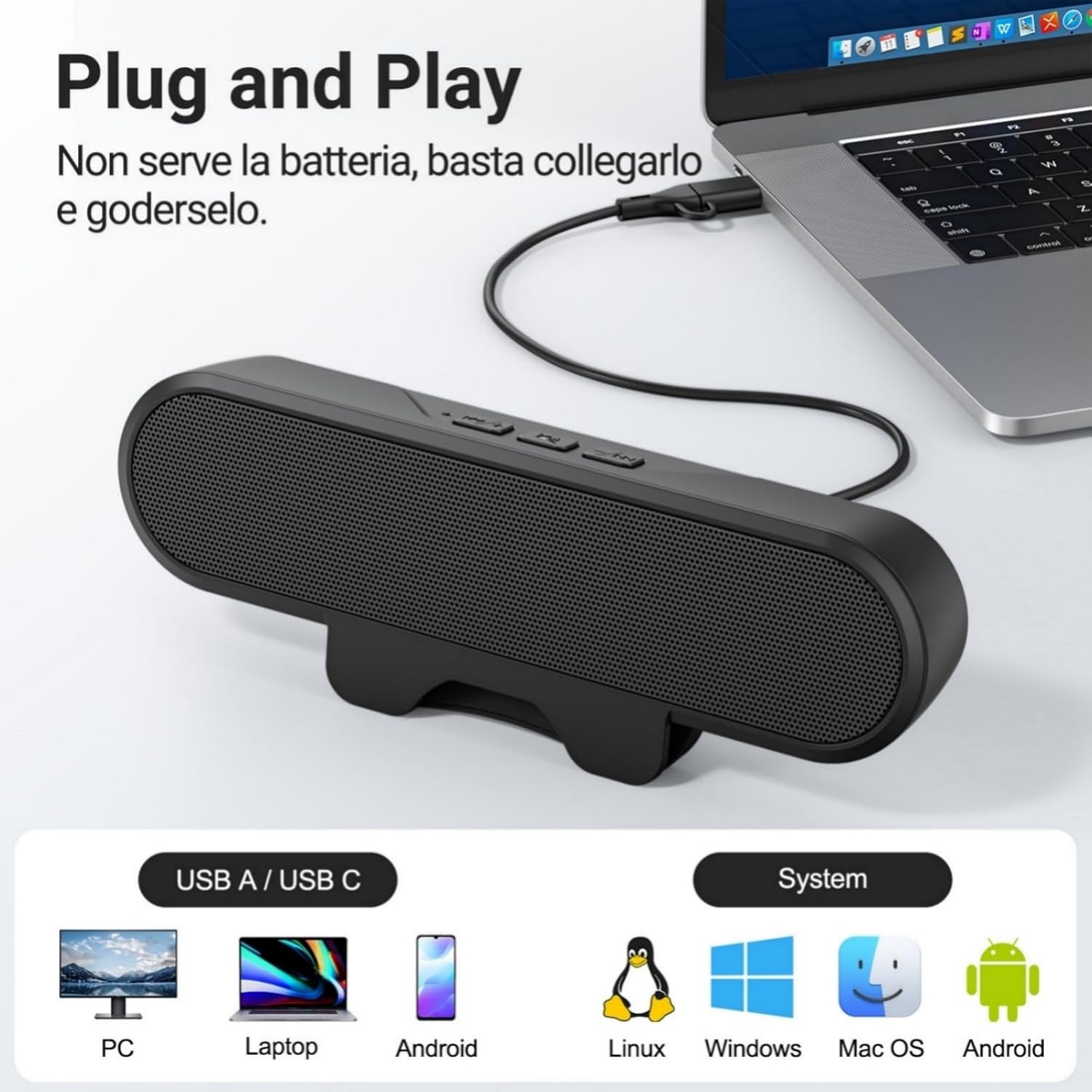 Thumbnail 3 de Inwa altoparlante PC USB 10 W