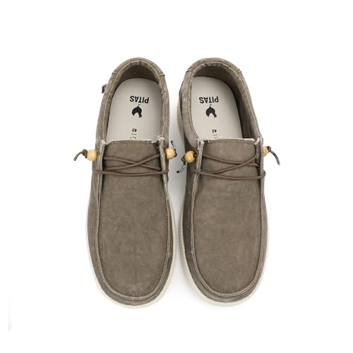 Detalle 2 de WALK IN PITAS WP150 Washed: Mocasines ligeros y versátiles para verano (Taupe 44)
