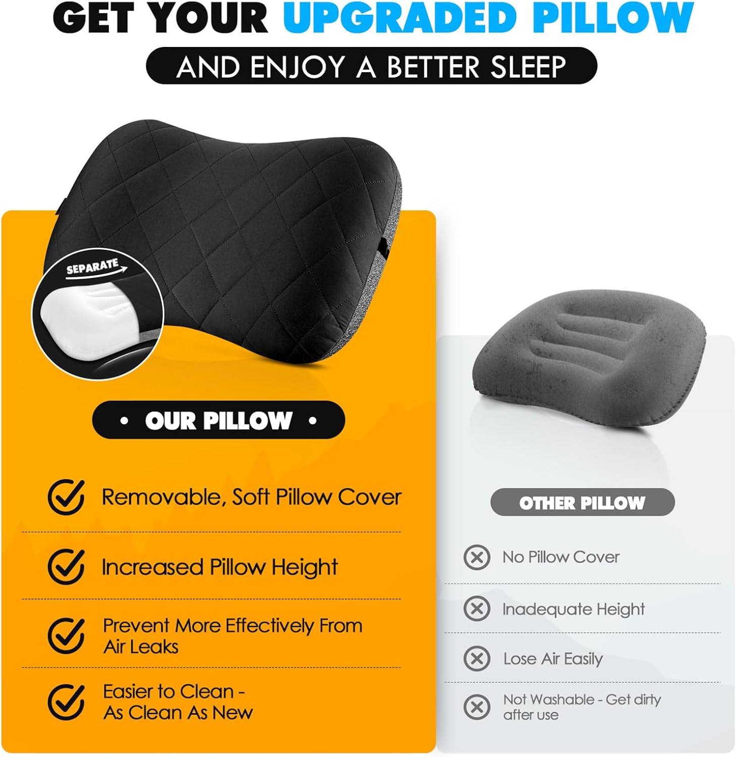 Thumbnail 1 de Hikenture Camping Pillow Ultralight inflatable neck support