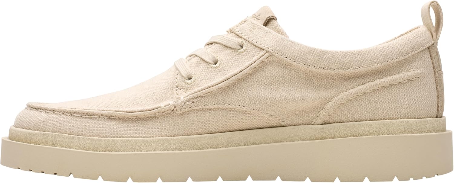 Thumbnail 1 de Clarks Polden MOC SHOESHomme – Chaussures bateau en toile off-white, confort et simplicité