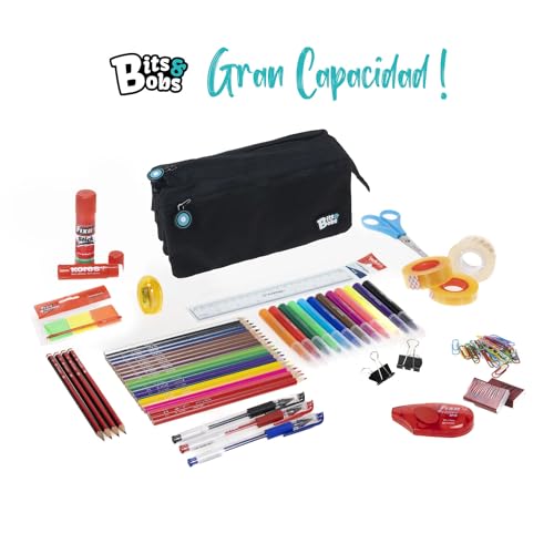 Thumbnail 7 de Grafoplás bits & Bobs - Estuche Portatodo Cuádruple 23 cm Negro