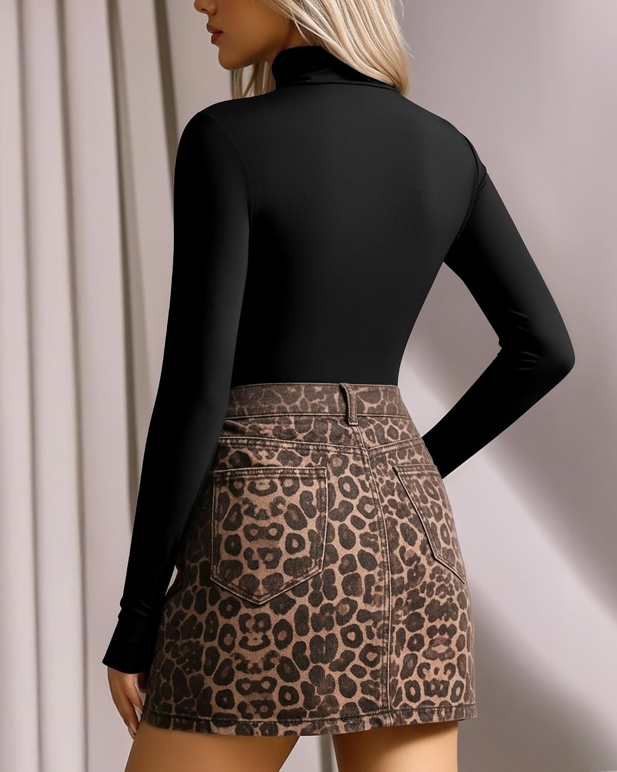 Detalle de MANGOPOP Mock Turtle Neck Bodysuit