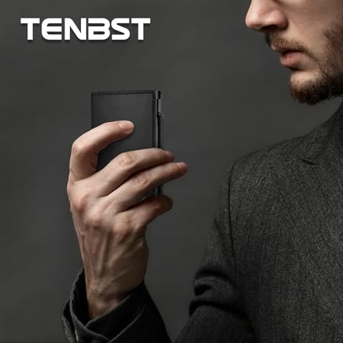 Thumbnail 6 de TENBST Carteras para Hombre Magnético: tarjetero con monedero y protección RFID (Negro)