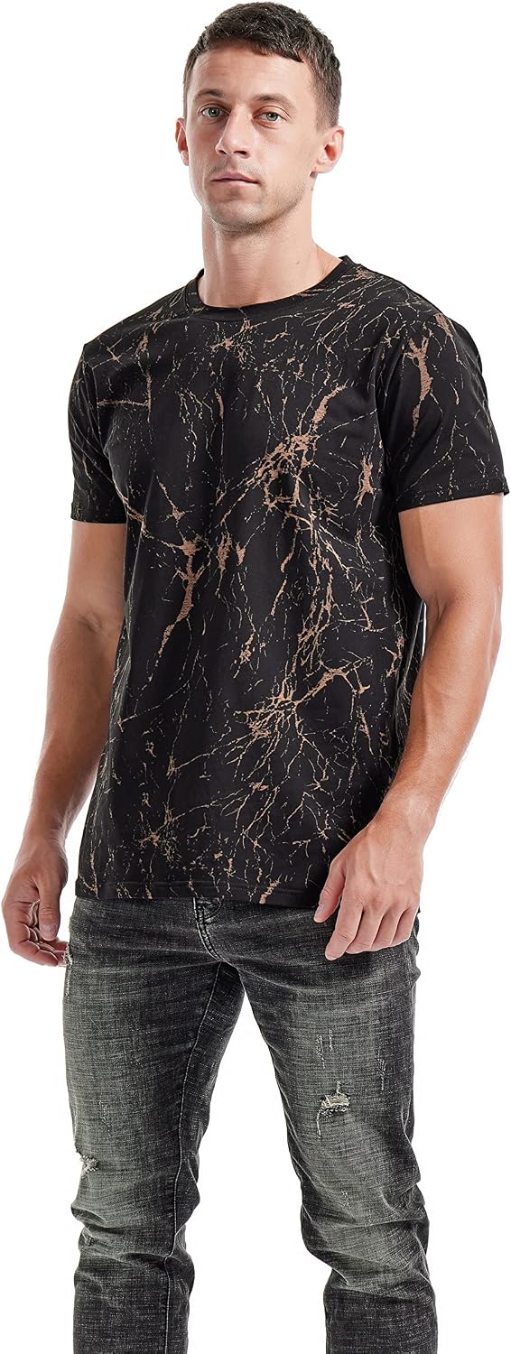 Detalle de RONOMO Herren T-Shirt – 95% Baumwolle, 5% Elastan, hautfreundlich und elastisch