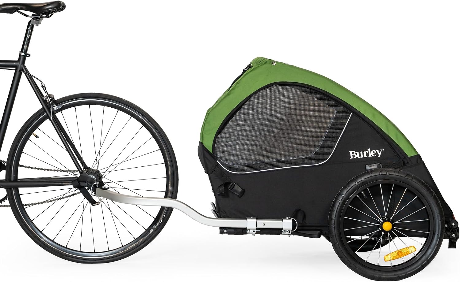 Detalle de Burley Tail Wagon 自転車用ペットトレーラー、メッシュ窓・洗える床・折りたたみ式