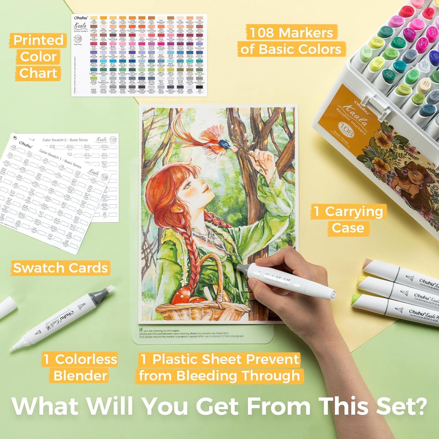 Thumbnail 5 de Ohuhu Markers 108-colour alcohol art pens 🎨