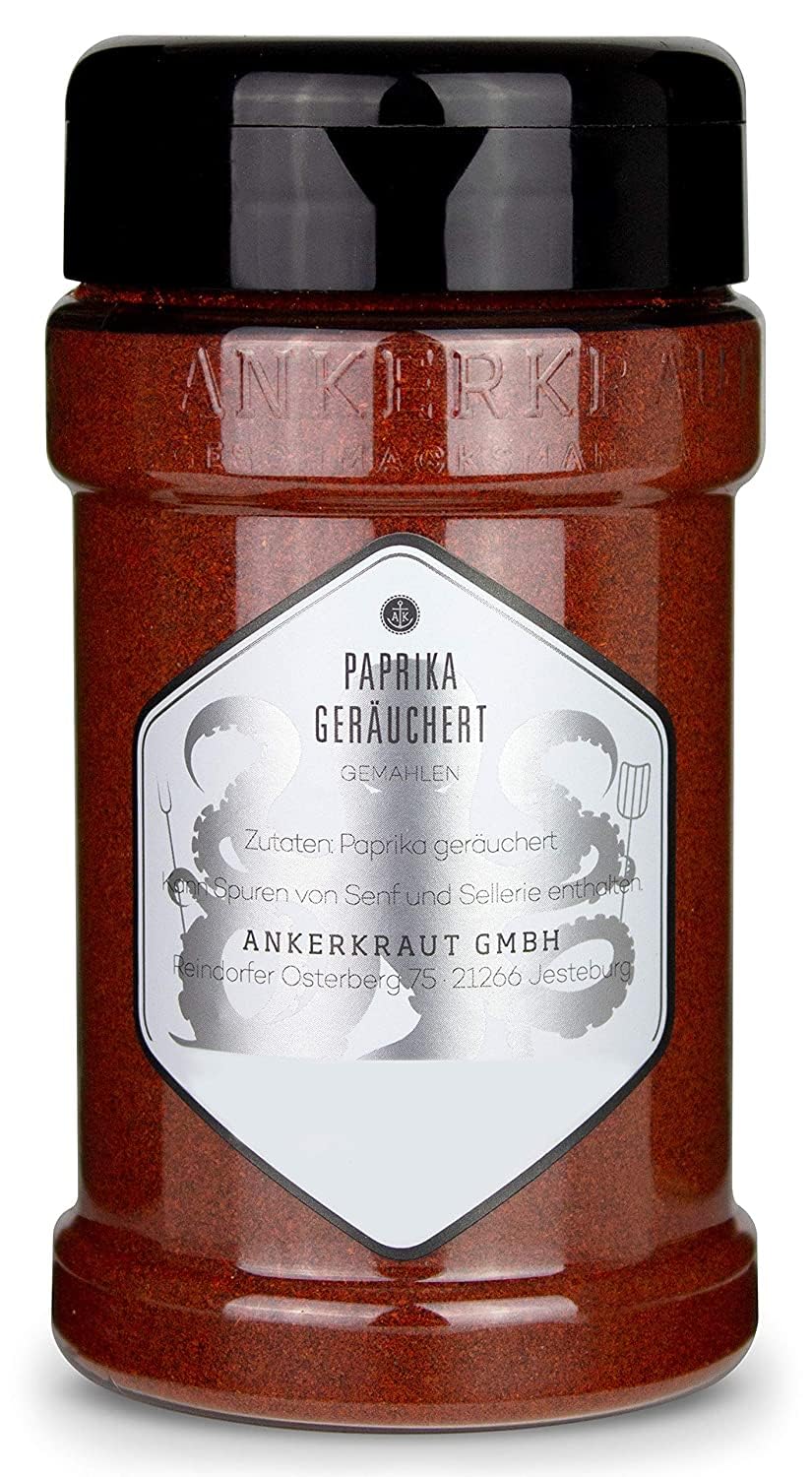 Detalle 2 de Ankerkraut Paprika geräuchert – gemahlene, rauchige Paprika im Streuer (170 g)