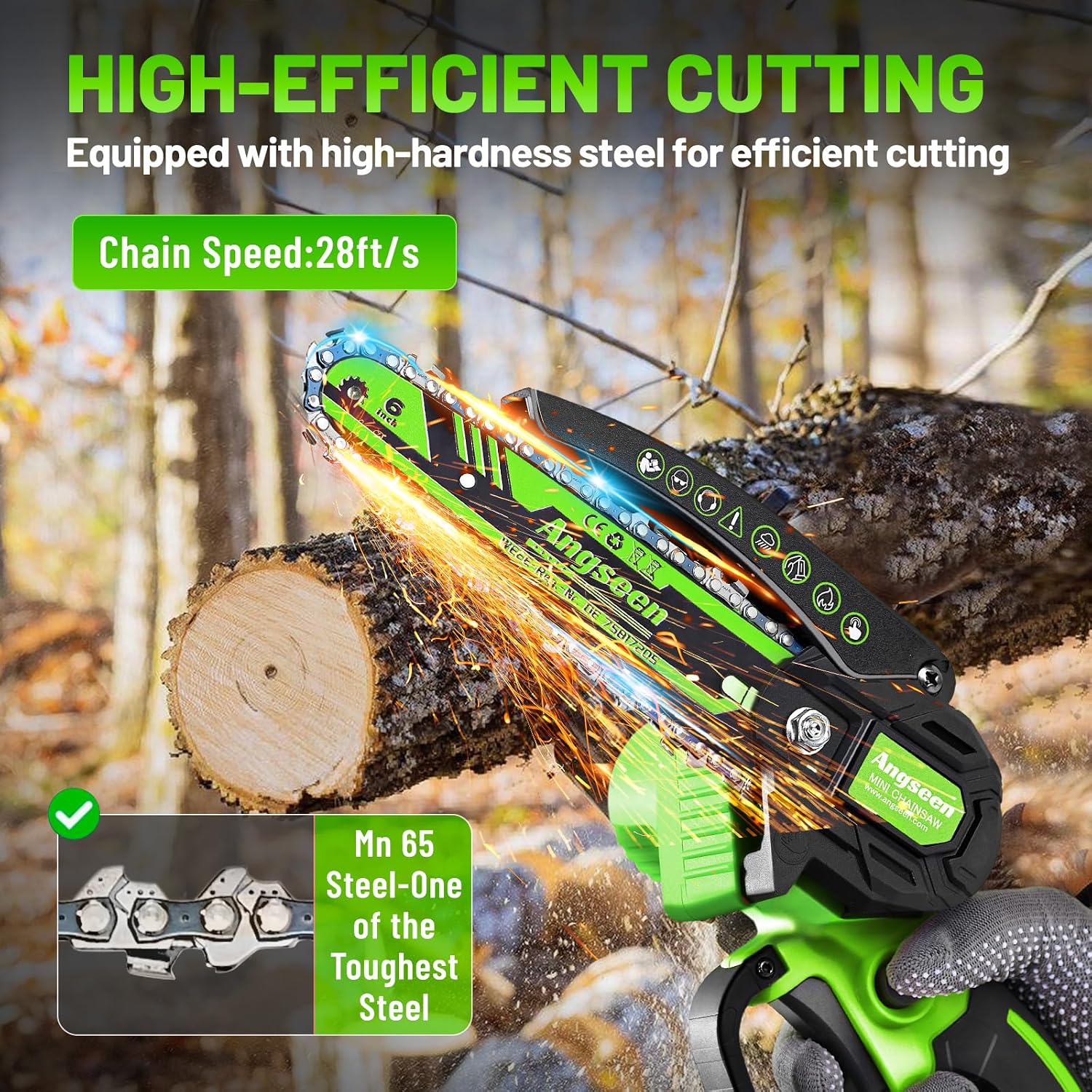 Thumbnail 4 de Mini Chainsaw 6 Inch 850W Cordless