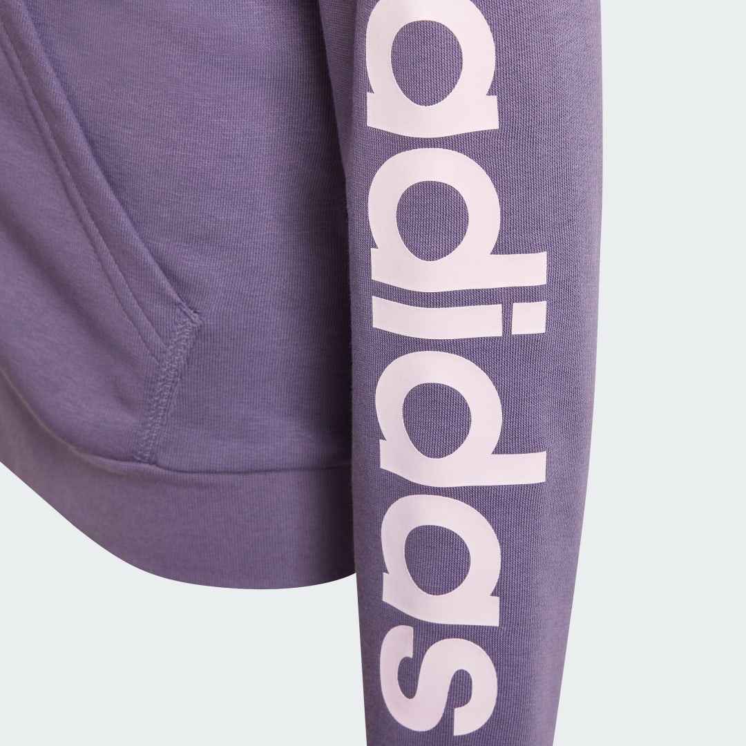 Detalle de Chaqueta con capucha Essentials Linear Logo de Adidas