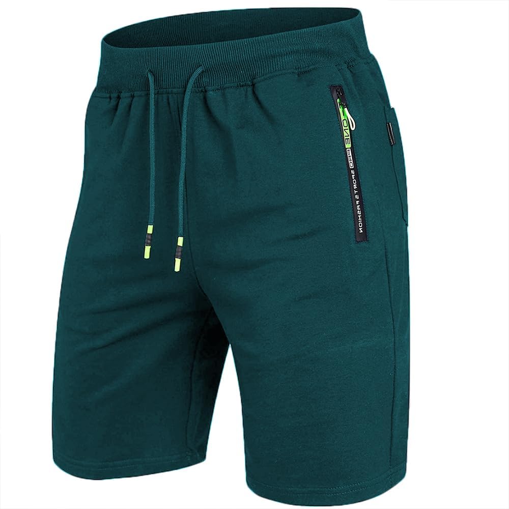 Detalle de ZOXOZ Short Homme Coton Short Sport avec Poche Zipée – confort estival et polyvalence