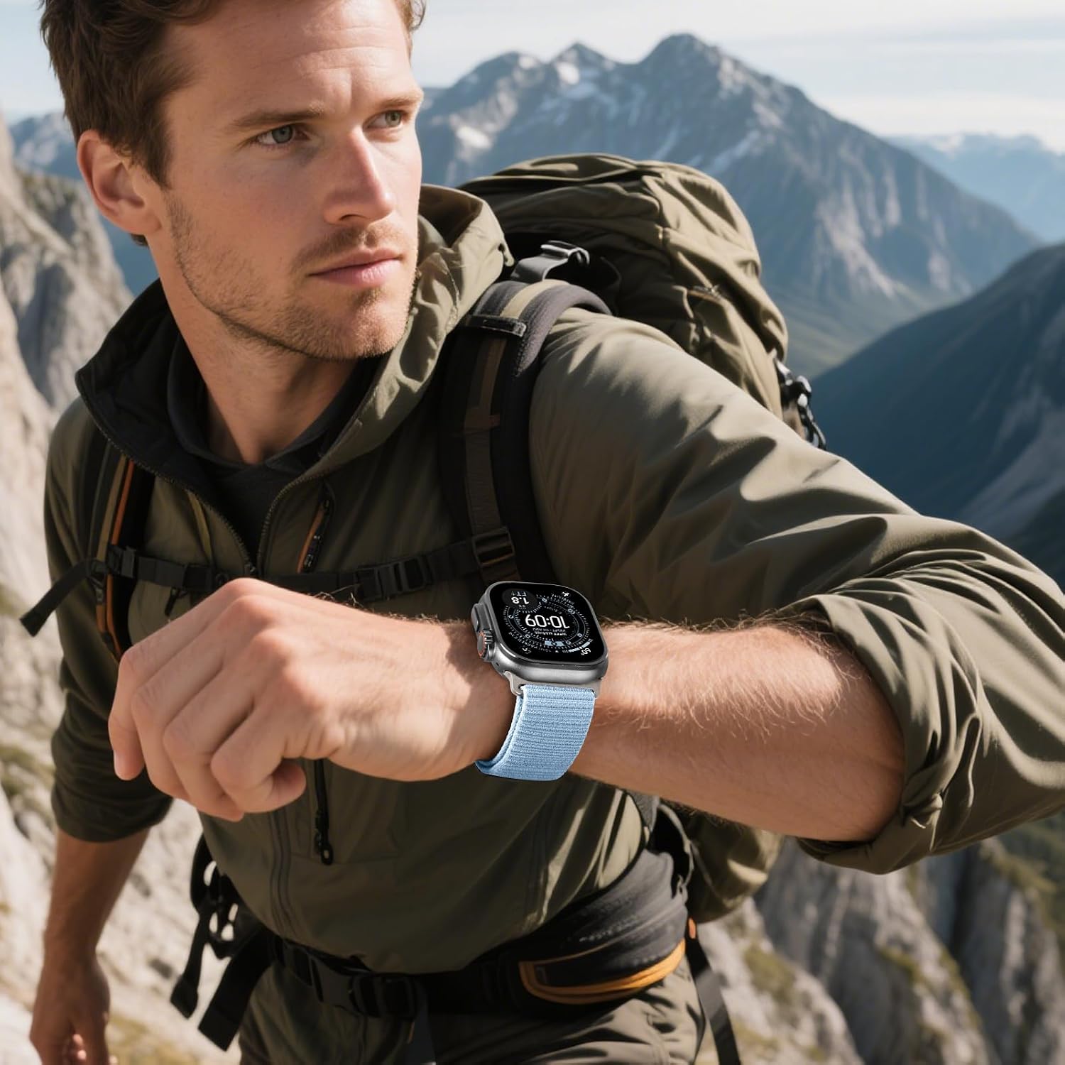 Thumbnail 6 de DMVEIMAL Sport Loop Nylonarmband für Apple Watch – 38–42 mm, kompatibel mit Series 11/10, 9–7, SE/SE 2/SE 3, Ultra, 3/2/1