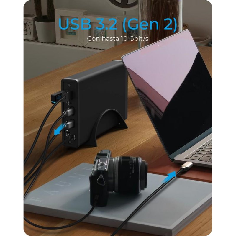 Detalle 2 de ICY BOX IB-382H-C31: Caja externa 2.5/3.5" USB 3.2 Gen 2 con Hot-Swap