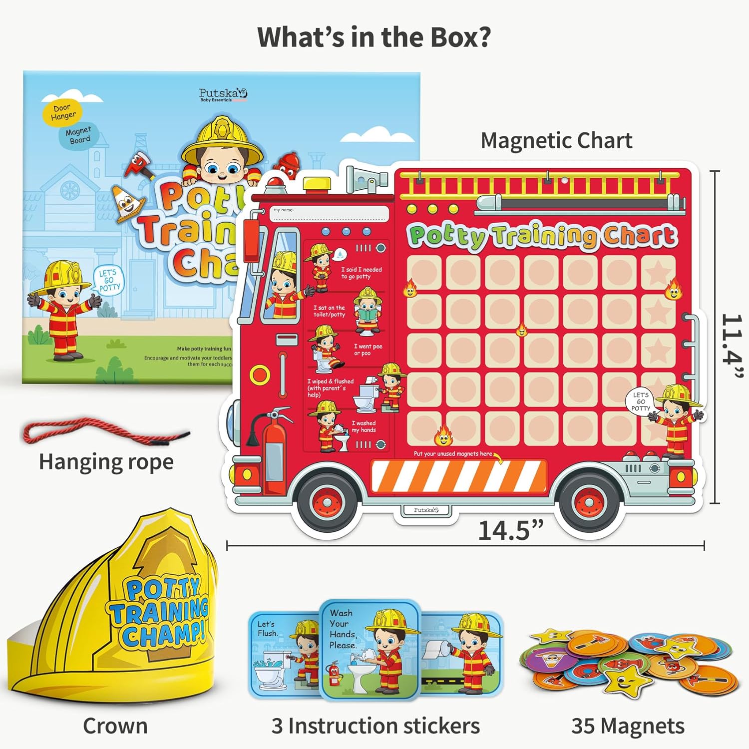 Detalle 2 de Potty training chart with 35 stickers