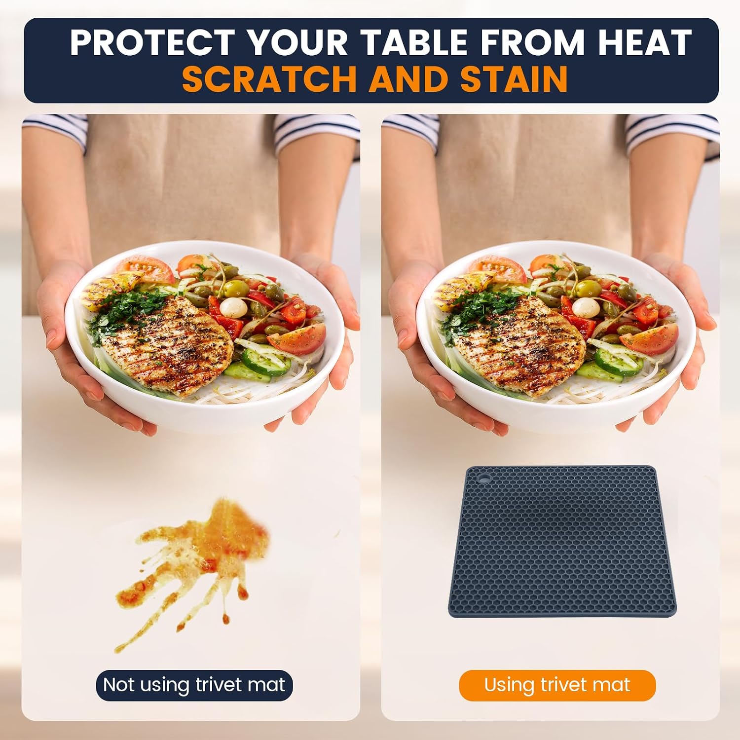 Detalle 1 de Silicone Trivet Mats, Set of 4