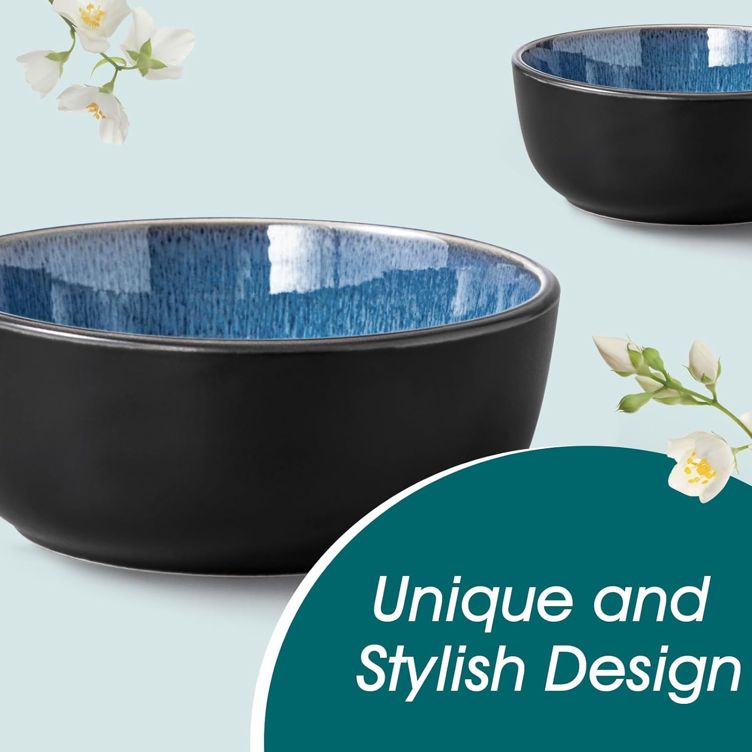 Thumbnail 6 de Vancasso Playa Blue 18-piece Reactive Glaze Dinner Set for 6 (Mediterranean stoneware)