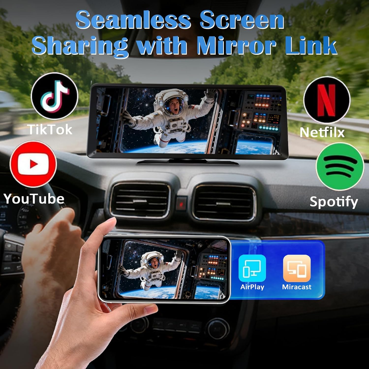 Thumbnail 5 de 8.1" HD Carplay Screen 2K Dash Cam