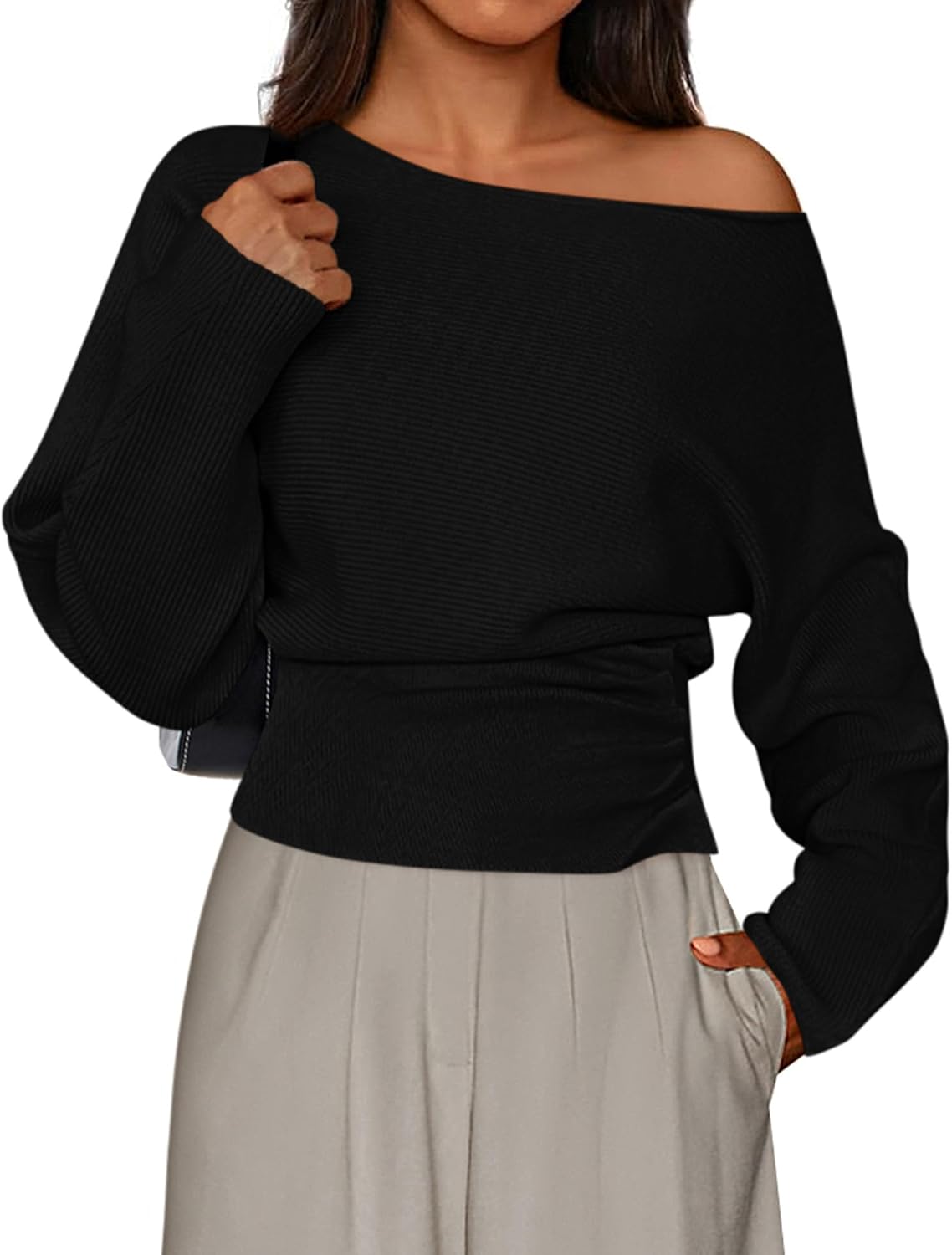Detalle de PRETTYGARDEN Off The Shoulder Sweater