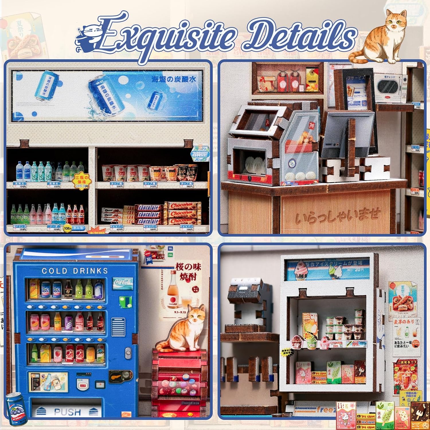 Thumbnail 3 de CUTEBEE Book Nook Kit 288 pieces