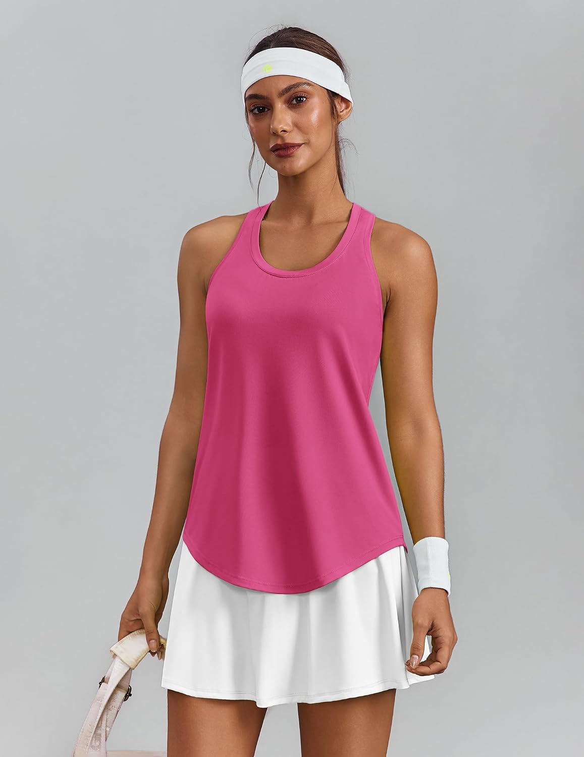 Detalle 2 de PINSPARK Soft Workout Tank Tops for Women with UPF 50+ - U Neck, Quick Dry Racerback