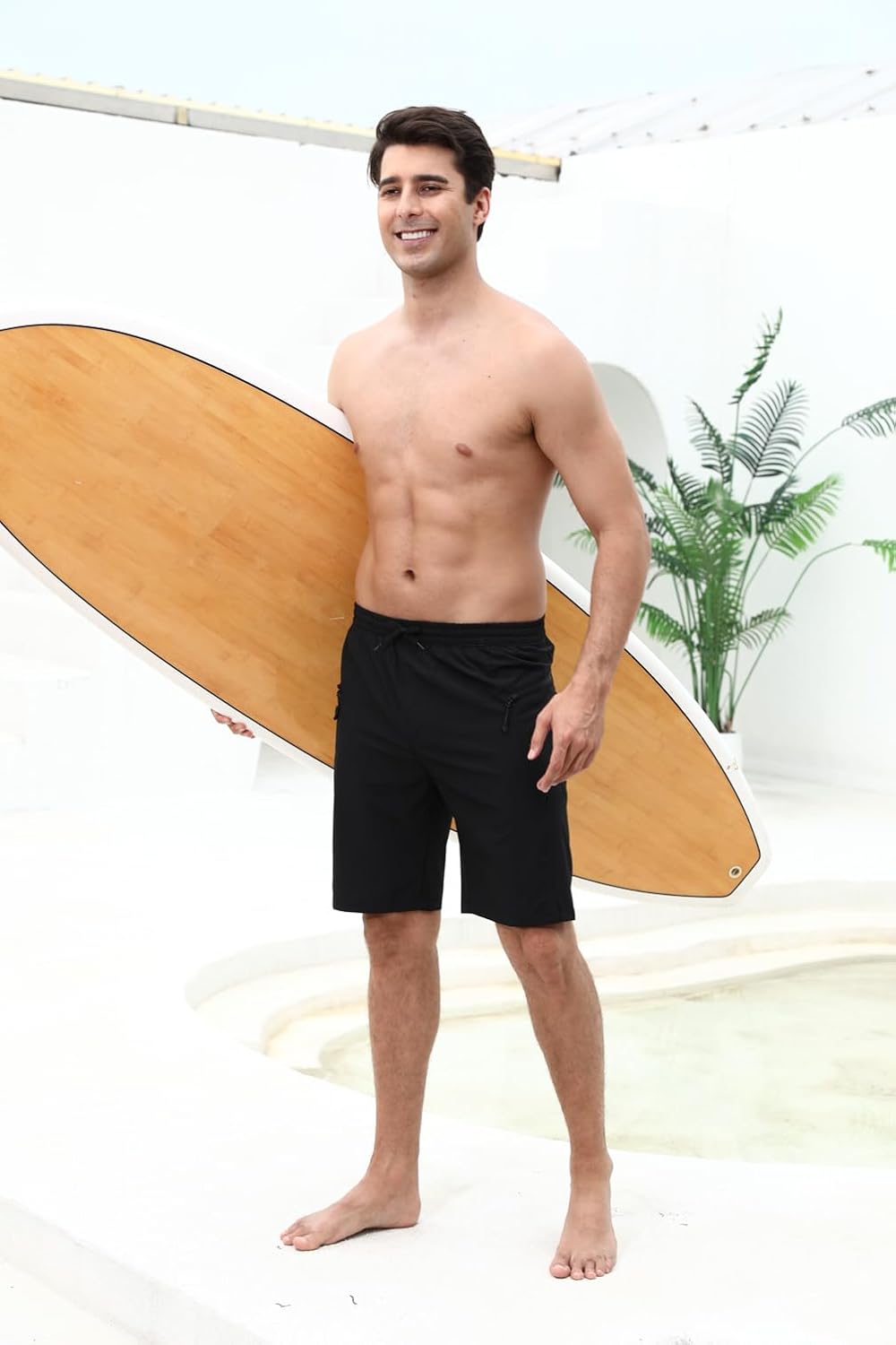 Thumbnail 1 de Tansozer Men's Quick-Dry Swim Shorts with Liner and Zipper Pockets