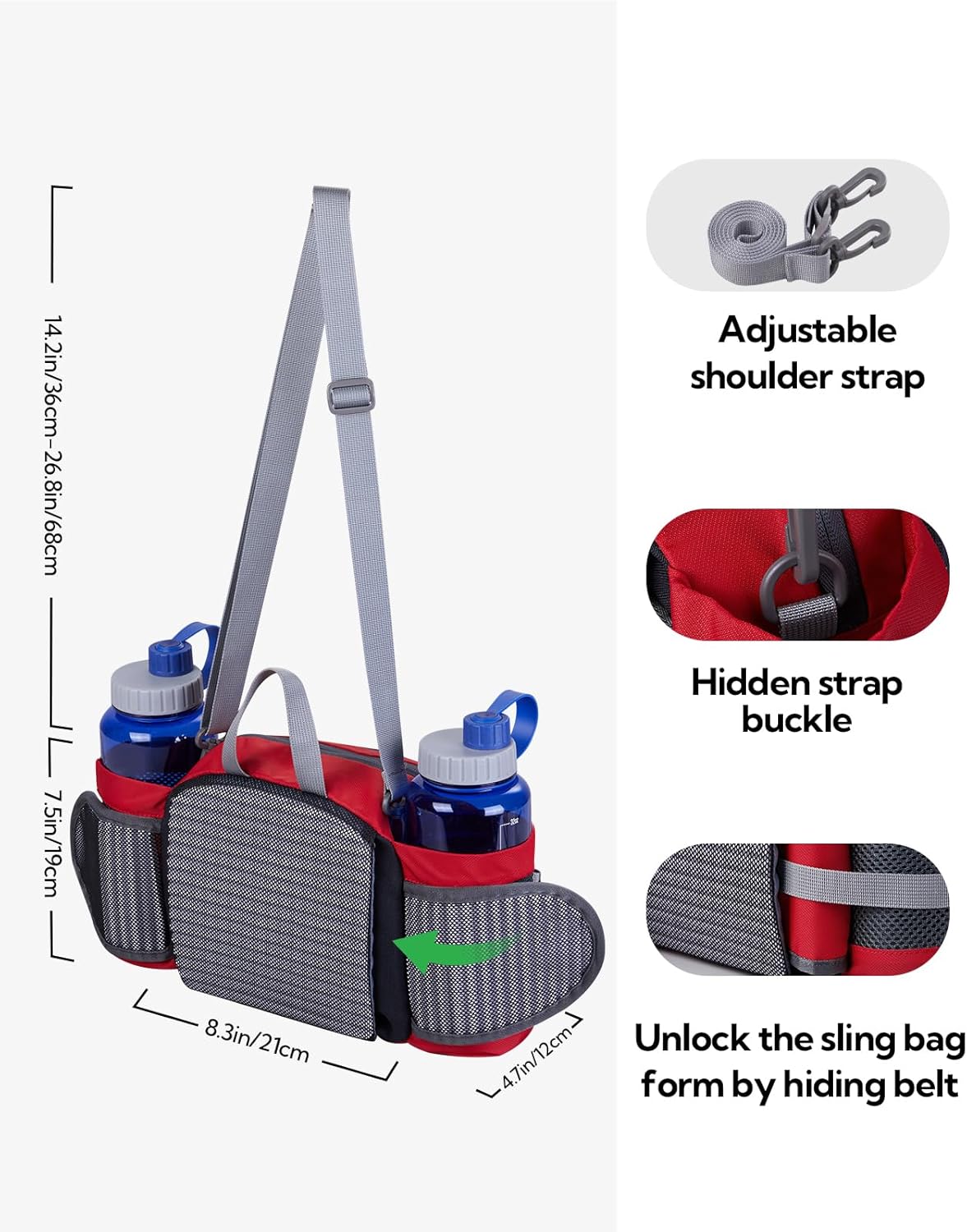 Thumbnail 5 de Waterfly Hiking Waist Pack Bum Bag with Bottle Holder
