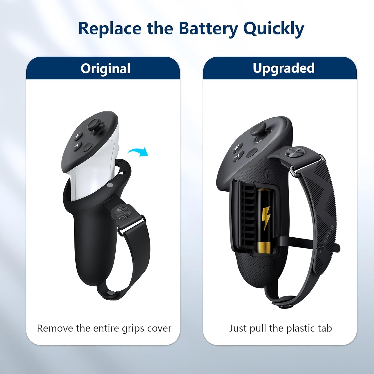 Thumbnail 1 de AMVR Upgraded Controller Grips Cover for Quest 3S Knuckle Straps