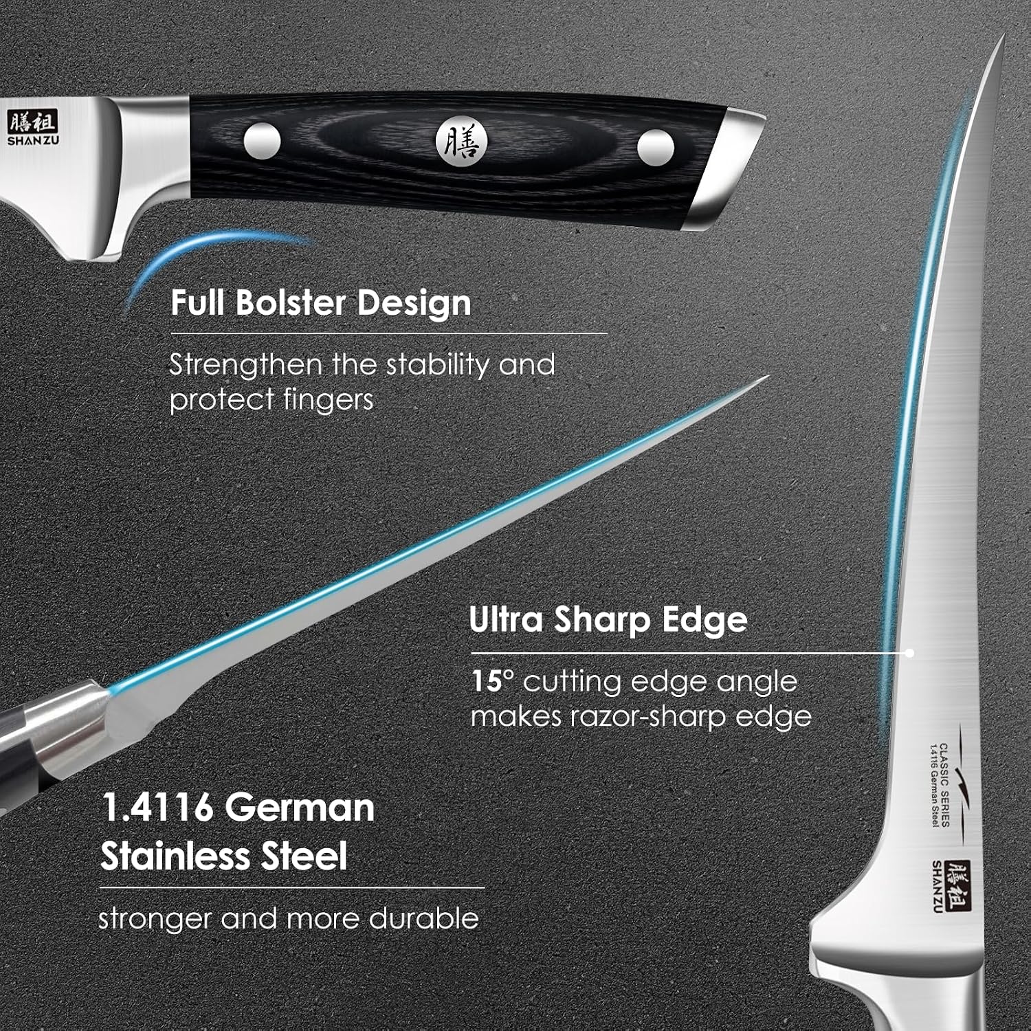 Detalle 1 de SHAN ZU Fillet Knife, 7-inch