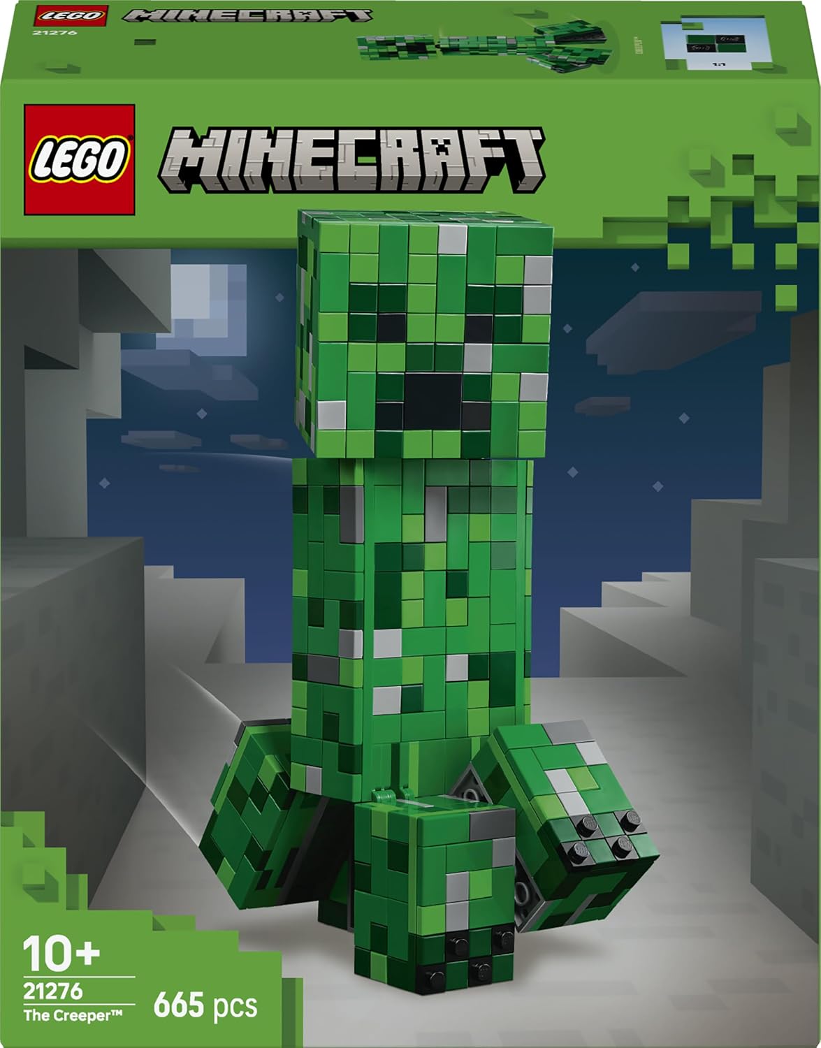 Detalle de LEGO Minecraft Le Creeper 21276 – 1 figurine grande et interactive à exposer