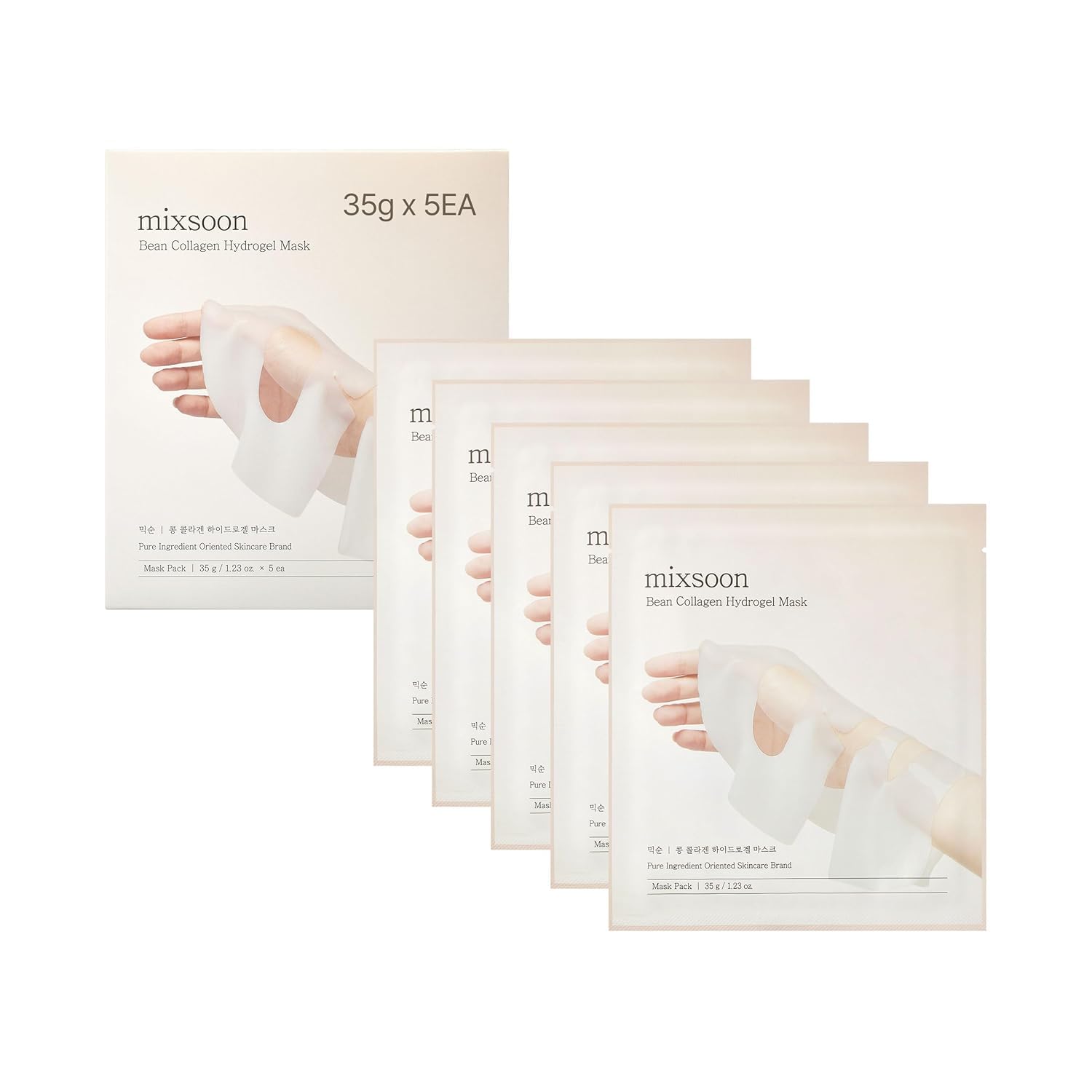 Detalle de mixsoon Bean Collagen Hydrogel Mask 35g face mask