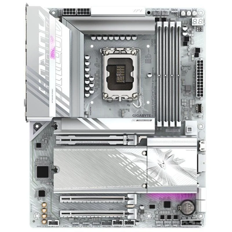 Detalle de Gigabyte B860 AORUS ELITE WIFI7 placa base LGA1851 DDR5 ATX