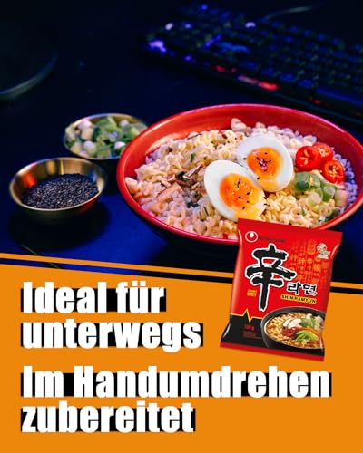 Detalle 2 de Nong Shim Nouilles Instantanées Shin Ramyun – Pack 20 × 120 g