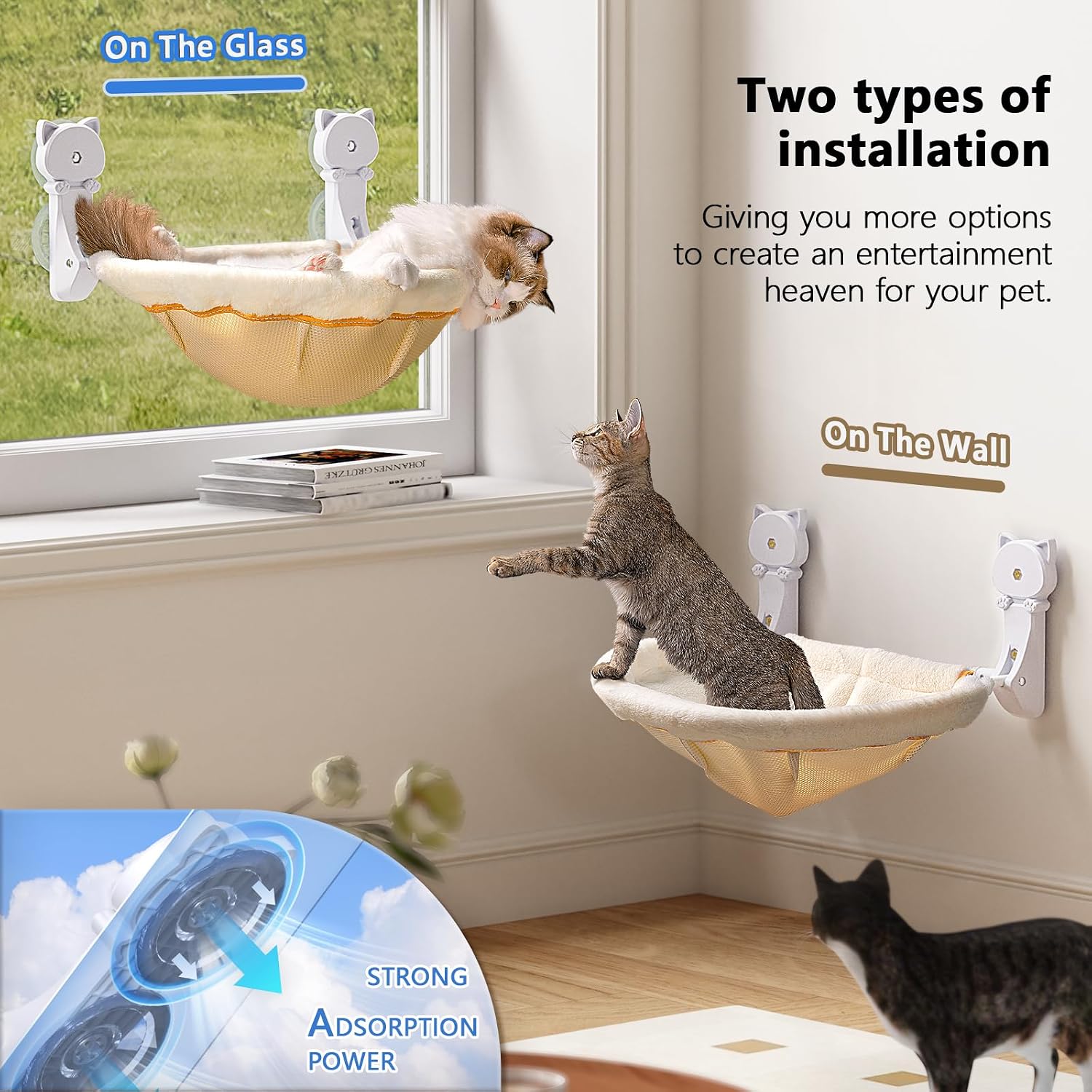 Thumbnail 2 de JUNSPOW Cat Window Perch 40lb Cream
